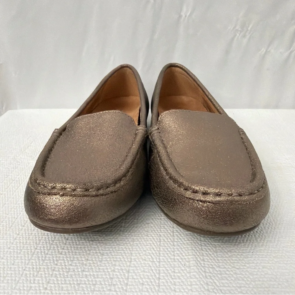 Vionic Debbie Metallic Flats Women’s Size 7.5 Comfort Shoes Slip On New